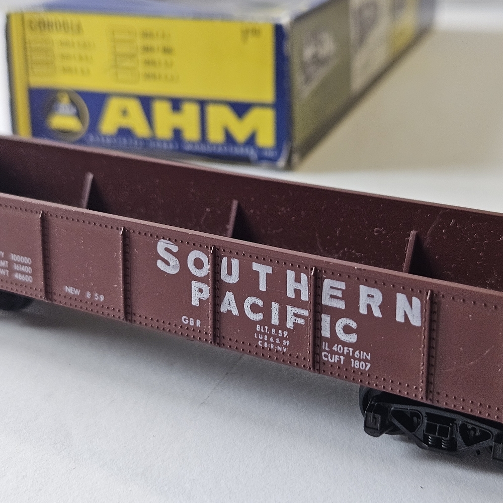 AHM Southern Pacific Gondola Car SP 328000 A.H.M. HO Hobby Railroad RR Train Vtg